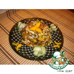 Рецепт - салат из морской капусты с фасолью