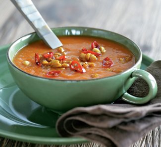 Рецепт - суп с кукурузой, перцем и тыквой