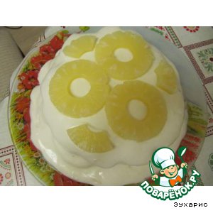Рецепт - торт сметанник с ананасами