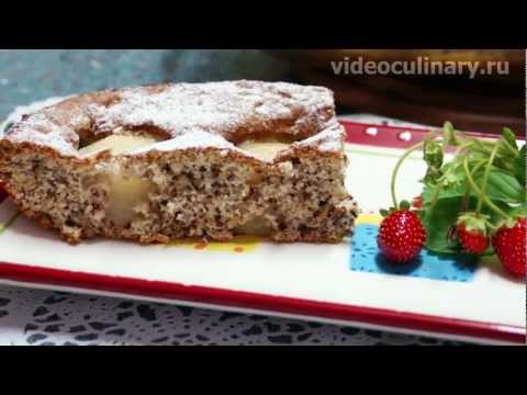 Рецепт - Бисквитный пирог с грушами