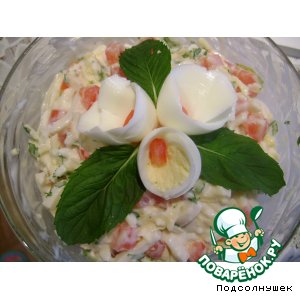 Рецепт - салат с кальмарами "Быстрый"
