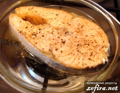 Рецепт - семга (форель) со сливочным соусом “По-царски”